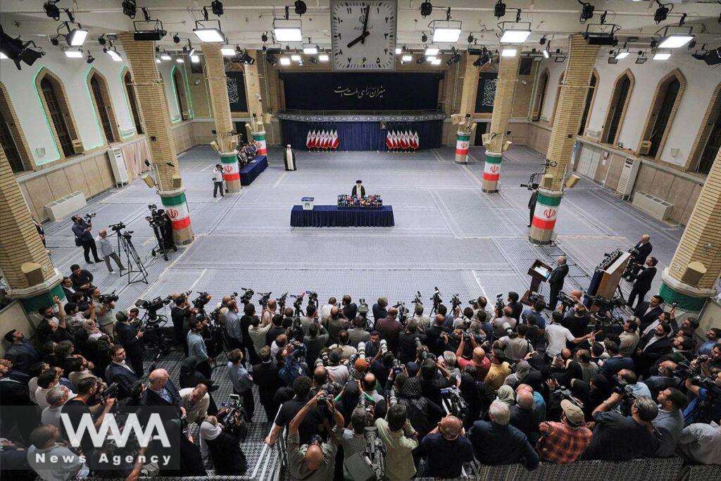 Ayatollah Khamenei, the Leader of the Islamic Revolution, cast his vote in Iran's 14th Presidential elections, June 28, 2024. Leader office / WANA News Agency