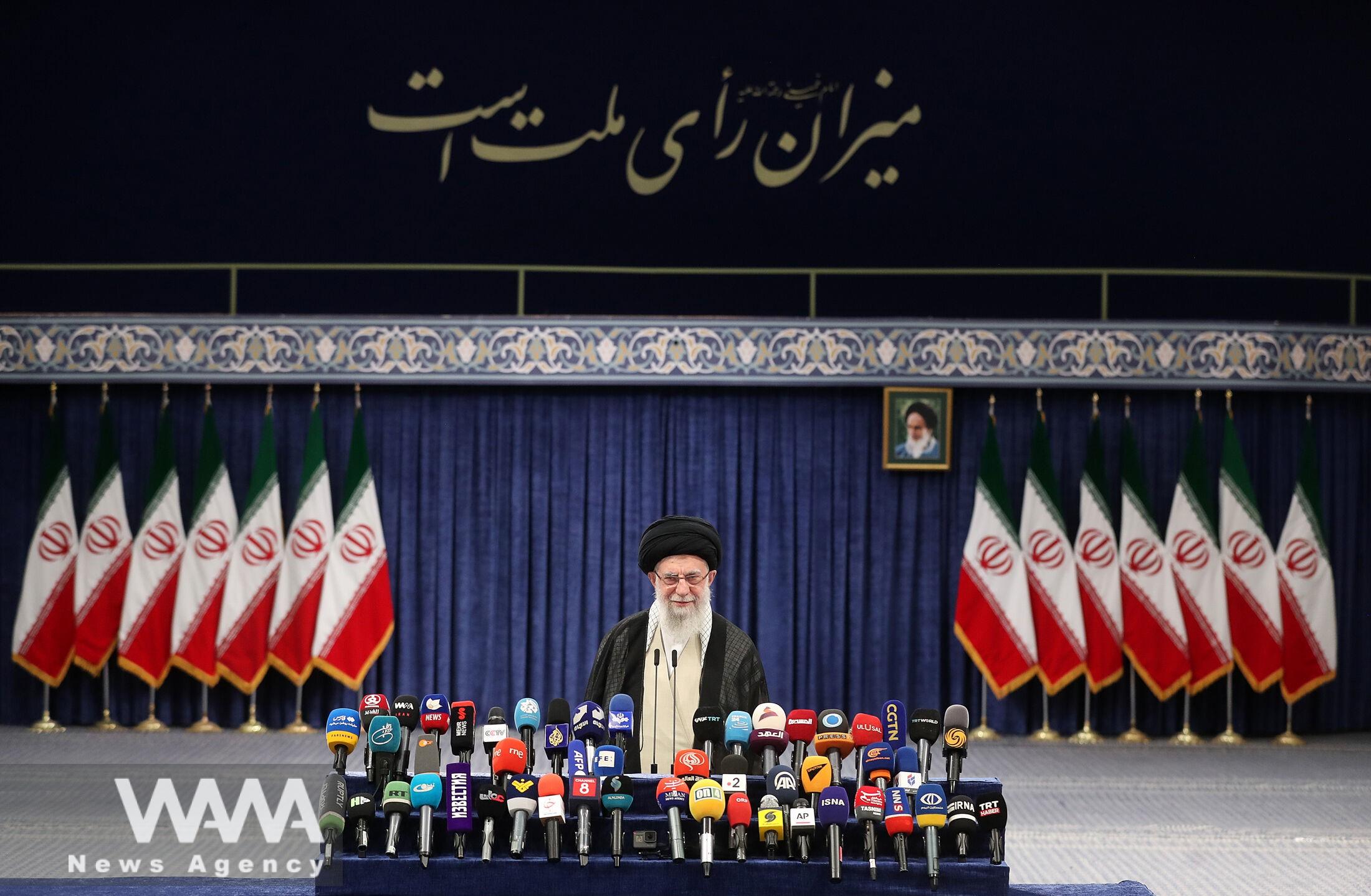 Ayatollah Khamenei, the Leader of the Islamic Revolution, cast his vote in Iran's 14th Presidential elections, June 28, 2024. Leader office / WANA News Agency