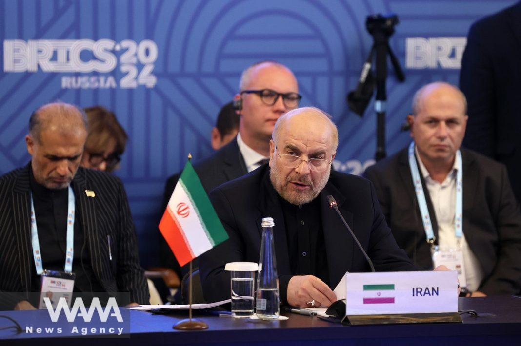 WANA- Mohammad Baqer Qalibaf, Iran's Parliament Speaker at BRICS Summit