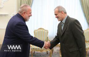 WANA - Masoud Pezeshkian metting with Cuban Prime Minister Manuel Marrero Cruz