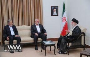 WANA - The Supreme Leader of the Islamic Republic of Iran, in a meeting with Ismail Haniyeh and Ziad al-Nakhalah