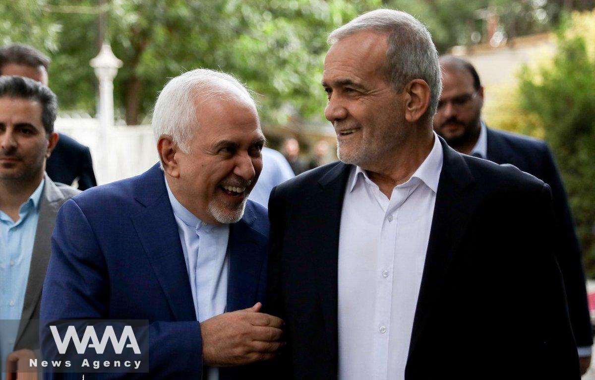 WANA - Iran President Masoud Pezeshkian and Mohammad Javad Zarif, former FM. Social Media / WANA News Agency