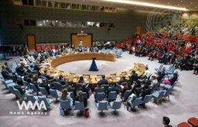 A wide view of the Security Council meeting on maintenance of international peace and security, on the theme "Multilateral cooperation in the interest of a more just, democratic and sustainable world order".