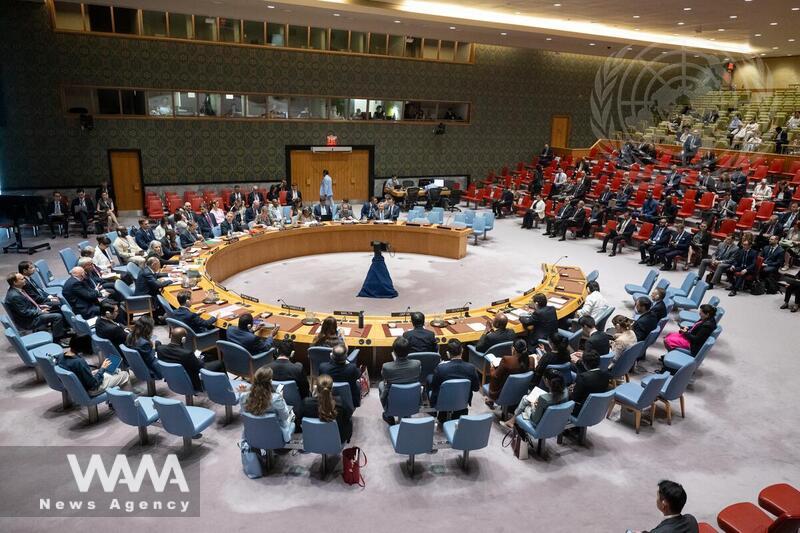 A wide view of the Security Council meeting on maintenance of international peace and security, on the theme "Multilateral cooperation in the interest of a more just, democratic and sustainable world order".