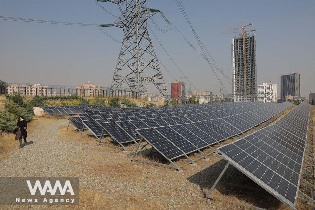 A general view shows solar panels of powerhouse in Tehran, Iran October 11, 2020. Picture taken October 11, 2020. Majid Asgaripour/WANA (West Asia News Agency)