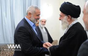 Ismail Haniyeh meeting with Supreme Leader of Iran. 29 July 2024. Leader office / WANA News Agency