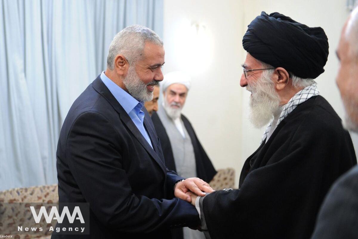 Ismail Haniyeh meeting with Supreme Leader of Iran. 29 July 2024. Leader office / WANA News Agency