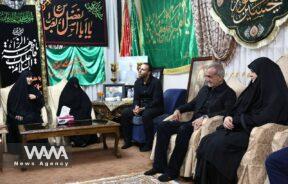 WANA - Masoud Pezeshkian, the newly elected President of Iran, visiting the family of General Qasem Soleimani at their home
