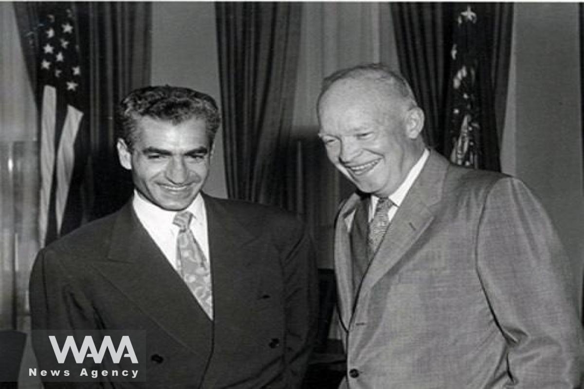 Shah Mohammed Reza Pahlavi of Iran and President Dwight D. Eisenhower. all smiles in the early years following the ouster of Prime Minister Mohammad Mosaddeq. Social Media / WANA News Agency