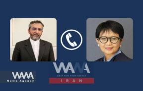 Ali Bagheri, Acting Foreign Minister of Iran, and Indonesian Foreign Minister phone call / WANA News Agency