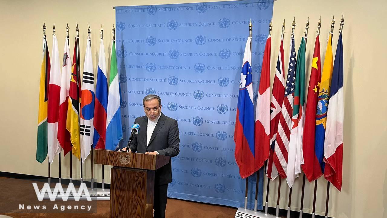 Seyed Abbas Araghchi Minister of Foreign Affairs of the Islamic Republic of Iran before the UNSC Stakeout New York, 25 September 2024