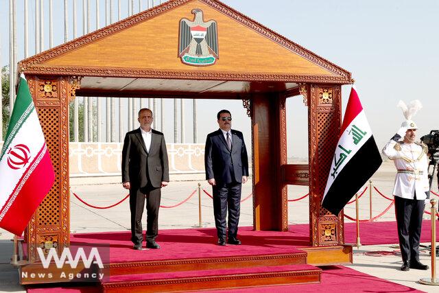 Masoud Pezeshkian, the President of Iran, arrived in Baghdad