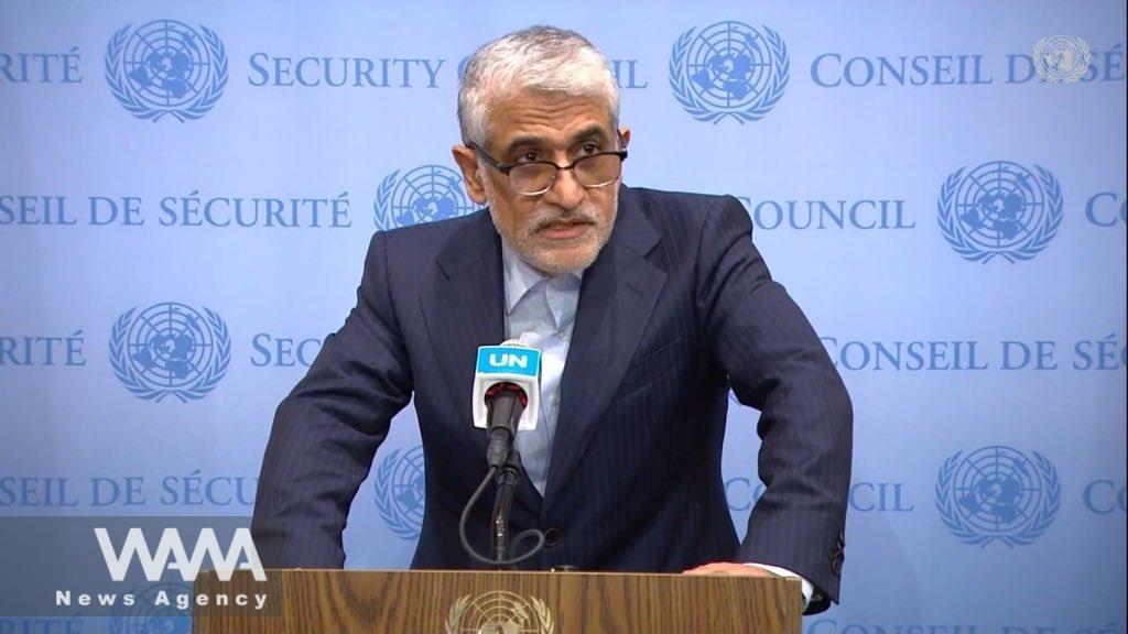 Amir Saeid Iravani, Ambassador and Permanent Representative of the Islamic Republic of Iran to the United Nations. Social Media / WANA News Agency