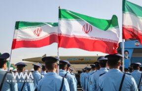 The Qasem Soleimani missile system is seen during the annual military parade in Tehran