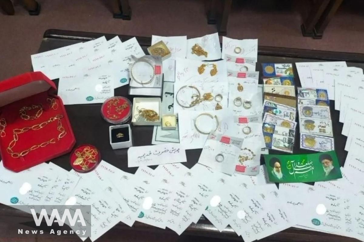  Golds donated by Iranian women to the people of Lebanon, Social media/ WANA News Agency