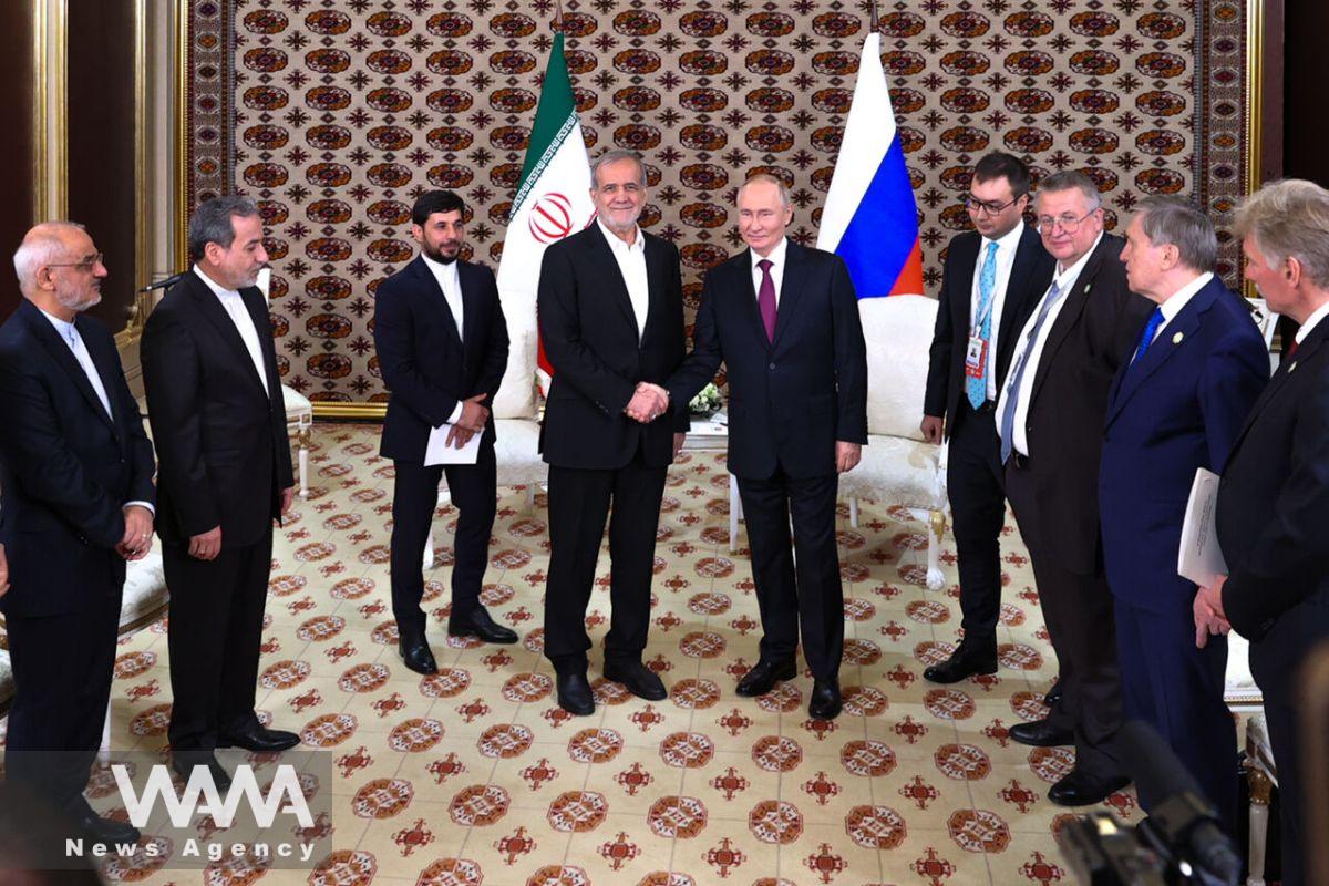 Pezeshkian meeting with Vladimir Putin, the President of the Russian Federation. Oct 2024. Social Media / WANA News Agency