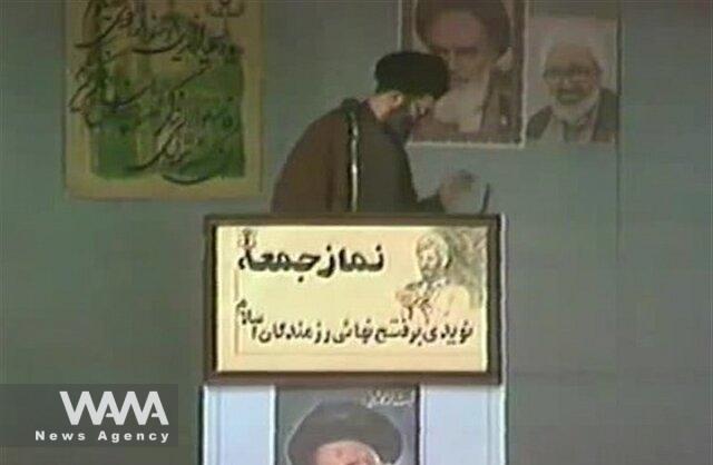 The Explotion of a bomb in 1984, when Ayatollah Khamenei, the then-president of Iran, was delivering a sermon during Friday prayers in Tehran