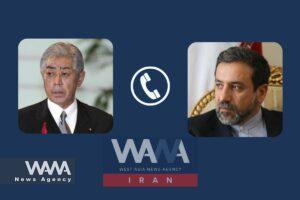 Seyyed Abbas Araghchi, Iran's Foreign Minister, and " Takeshi Iwaya, Japan's Foreign Minister, telephone conversation