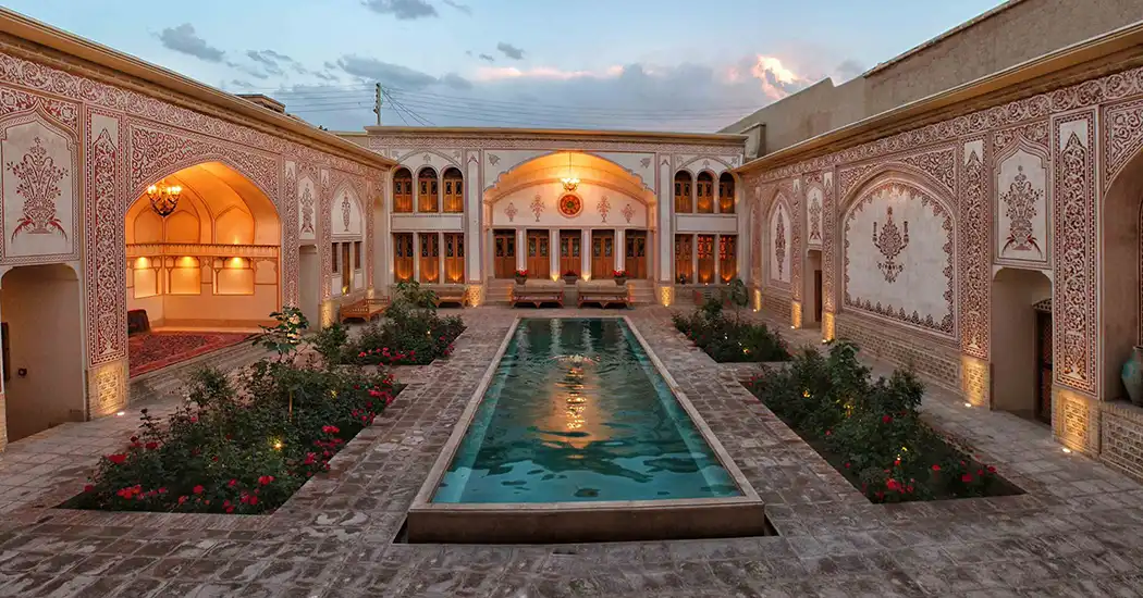 The Rahbi House, a relic from the Qajar era, is located in Kashan, Iran