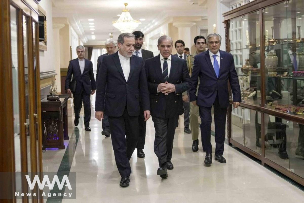 Iranian Foreign Minister Seyed Abbas Araghchi and The Prime Minister of Pakistan Shahbaz Sharif