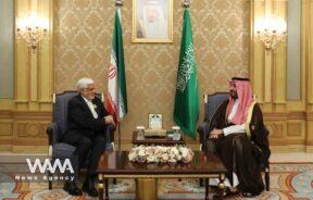 Iran's First Vice President meeting with Saudi Crown Prince Mohammed bin Salman