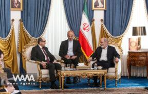 Ali Akbar Ahmadian, Secretary of Iran’s Supreme National Security Council, in a meeting with Syrian Foreign Minister Bassam Sabbagh