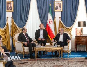 Ali Akbar Ahmadian, Secretary of Iran’s Supreme National Security Council, in a meeting with Syrian Foreign Minister Bassam Sabbagh