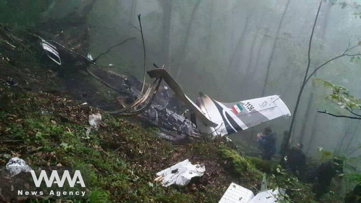 Iran's late president's helicopter crash. Social media/ WANA News Agency