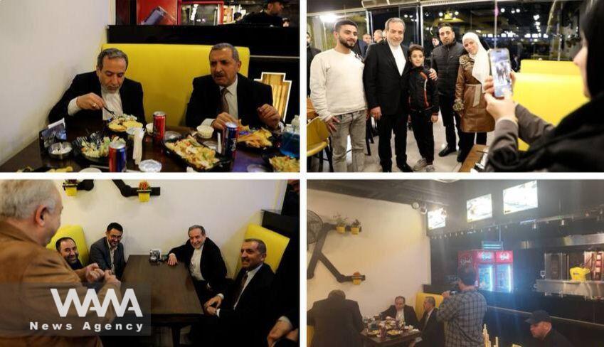 After meeting with Syrian President Bashar al-Assad to discuss terrorist group movements and bilateral relations, Araqchi dined at a restaurant in the "Mezze" district, enjoying Damascus' famous shawarma alongside local residents. WANA News Agency