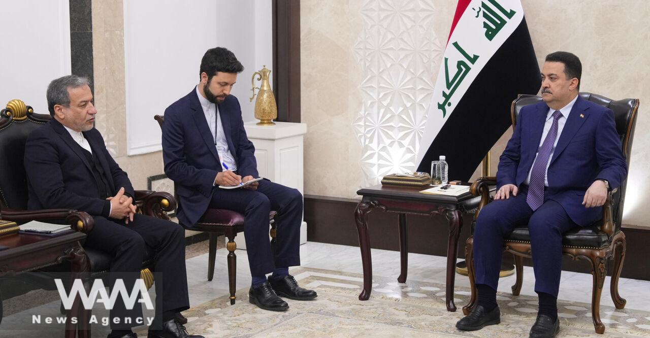 Iraqi Prime Minister Mohammed Shia' Al-Sudani stated meeting with Iranian Foreign Minister Seyyed Abbas Araqchi