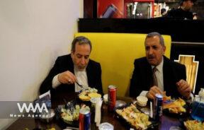 After meeting with Syrian President Bashar al-Assad to discuss terrorist group movements and bilateral relations, Araqchi dined at a restaurant in the "Mezze" district, enjoying Damascus' famous shawarma alongside local residents. WANA News Agency