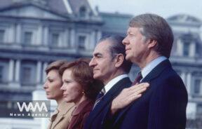 Jimmy Carter the 39th President of the United States, visiting Iran in 1977