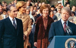 Jimmy Carter the 39th President of the United States, visiting Iran in 1977