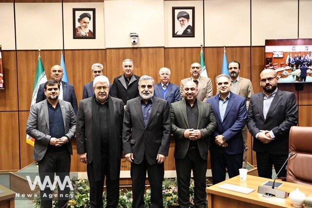 Behrouz Kamalvandi, the spokesperson and Deputy for International Affairs, Legal, and Parliamentary Matters of Iran’s Atomic Energy Organization, during a meeting with university professors and scholars from various scientific centers across the country