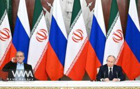 Russian President Vladimir Putin and Iranian President Masoud Pezeshkian meet in Moscow, Russia January 17, 2025. / WANA News Agency