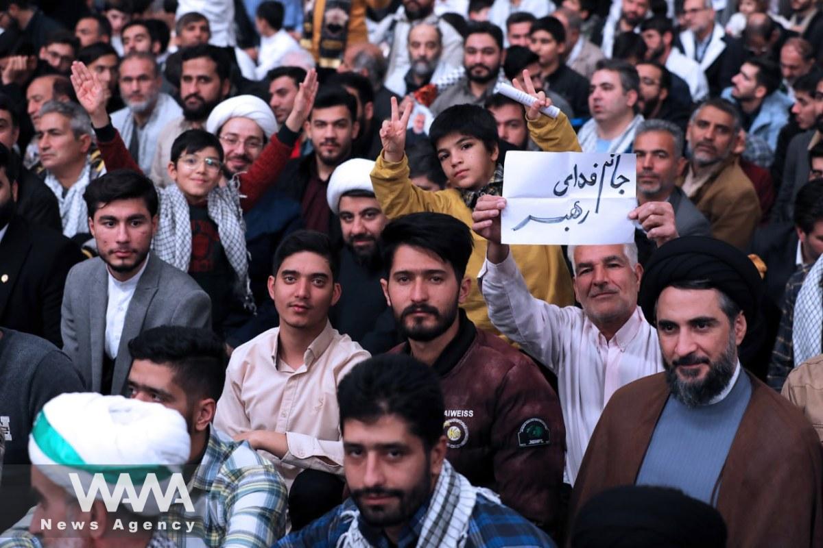 the Supreme Leader of the Islamic Republic of Iran, in a meeting with thousands of people