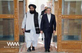 Iran's Foreign Minister, Seyed Abbas Araghchi, meeting with Maulvi Amir Khan Muttaqi, the Foreign Minister of Afghanistan, on January 26, 2024. Social media/ WANA News Agency