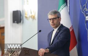 Iran's Foreign Ministry spokesman Esmail Baqaee speaks during a press conference in Tehran, Iran, January 6, 2025. Majid Asgaripour/WANA (West Asia News Agency)