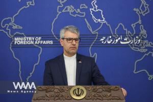 Iran's Foreign Ministry spokesman Esmail Baqaee speaks during a press conference in Tehran, Iran, January 6, 2025. Majid Asgaripour/WANA (West Asia News Agency)