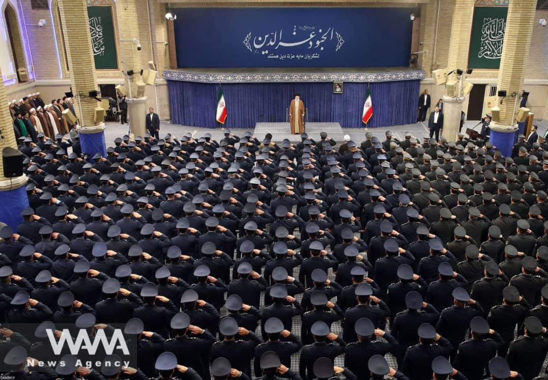 The Supreme Leader of Iran, in a meeting with a group of Air Force and Air Defense commander / WANA News Agency