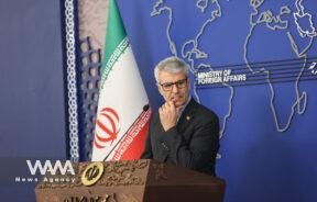 Iran's Foreign Ministry spokesman Esmail Baqaee, attends a press conference in Tehran