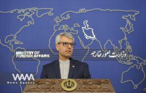 Iran's Foreign Ministry spokesman Esmail Baqaee, attends a press conference in Tehran