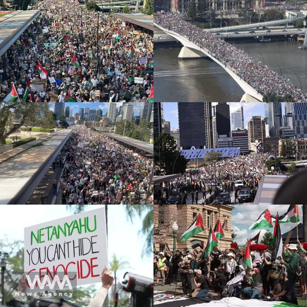 Australians Rally in Support of the Oppressed People of Gaza. Social Media / WANA News Agency