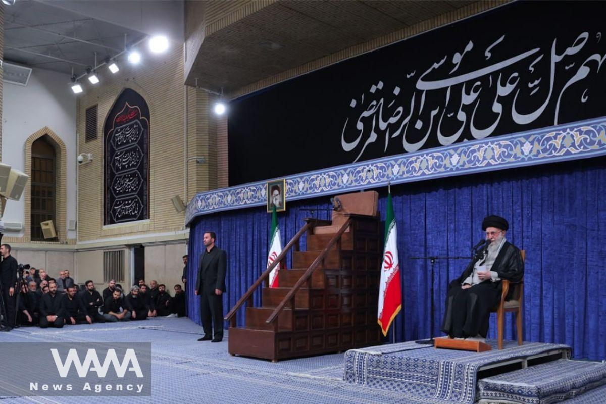 Commemoration ceremony of Imam Reza’s martyrdom among various segments of the public at Imam Khomeini Hosseiniyeh, attended by Iran’s Leader on August 23, 2025. Social media/ WANA News Agency