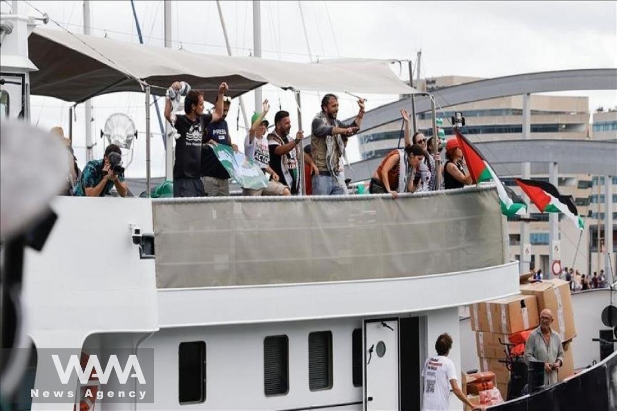 Four Italian MPs are taking part in the Global Al-Sumoud Flotilla to break the Gaza blockade. Social media / WANA News Agency