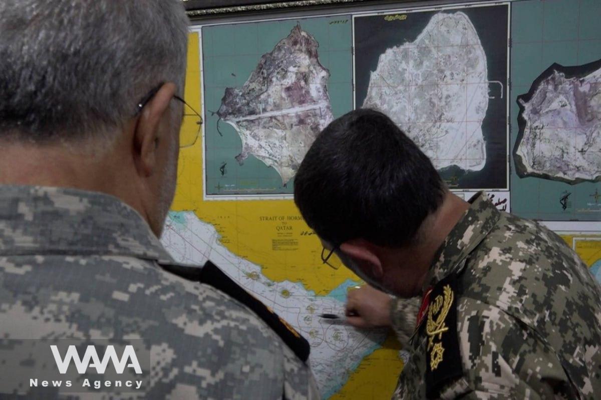 The Commander-in-Chief of the Islamic Revolutionary Guard Corps (IRGC), Major General Pakpour's visit to Irans' naval units. Social media/ WANA News Agency