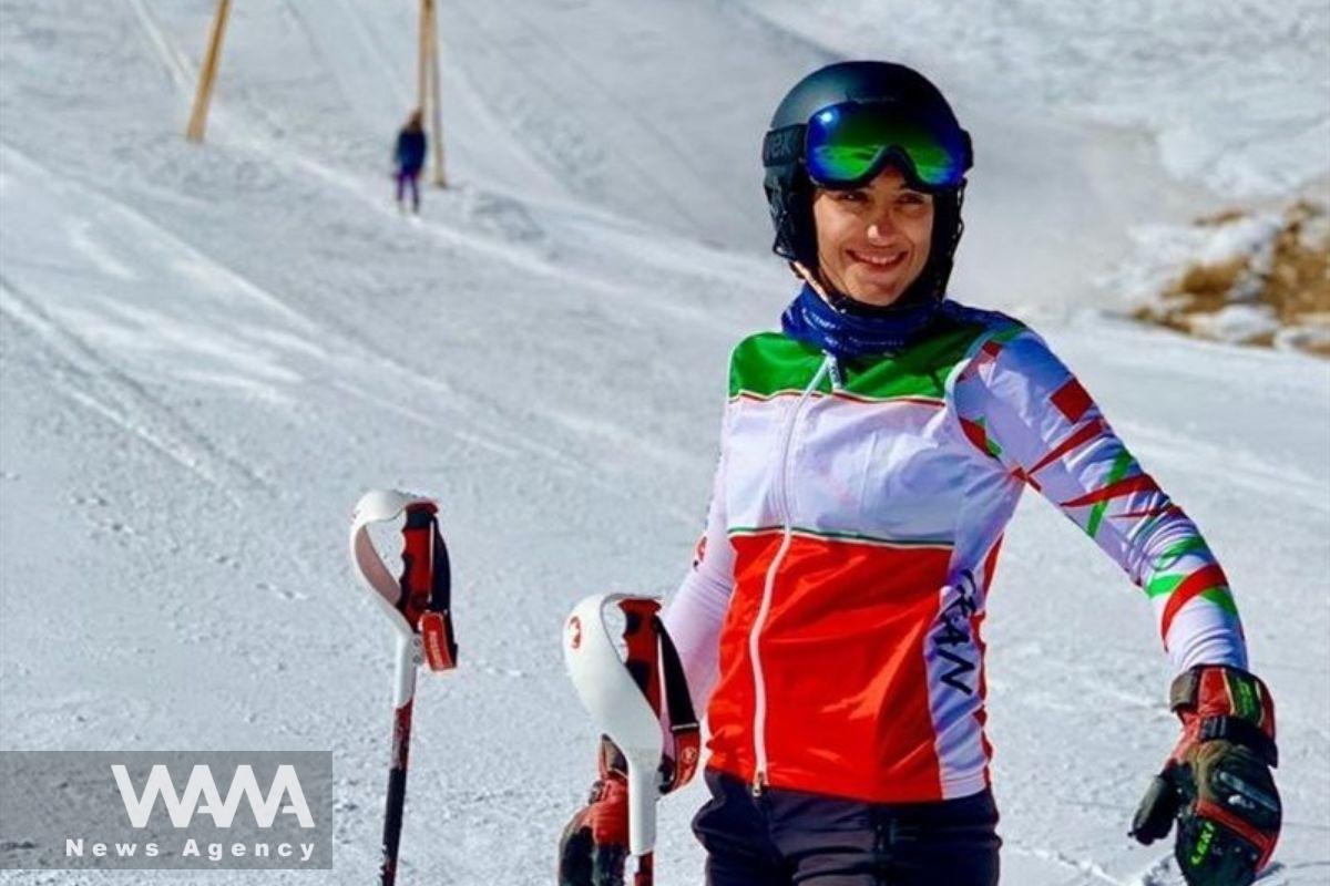 Atefeh Ahmadi, Iranian Refugee Skier. Social media/ WANA News Agency