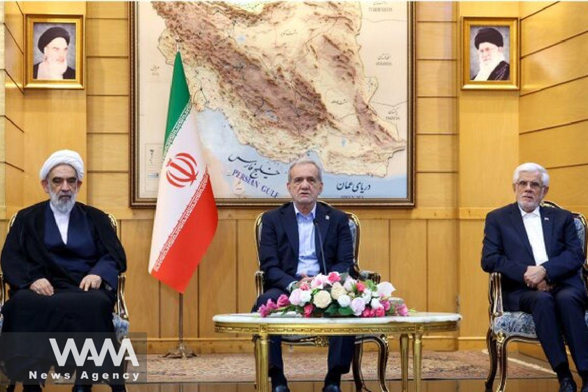 Iranian President Masoud Pezeshkian. Social media/ WANA News Agency