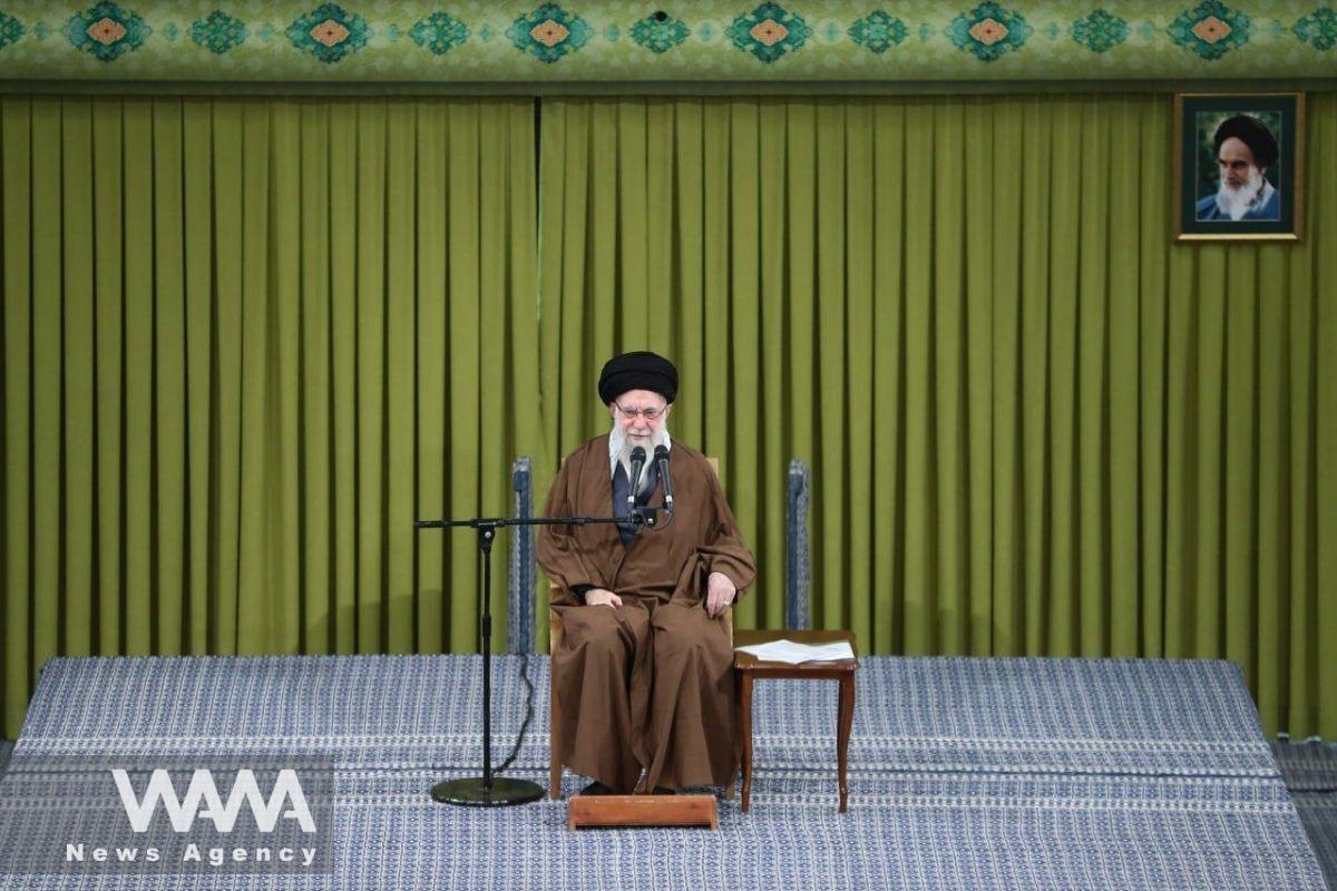 Iran’s Supreme Leader Ayatollah Ali Khamenei's meeting with people on the occasion of the birth anniversary of Lady Fatimah on December 11, 2025. Social media/ WANA News Agency