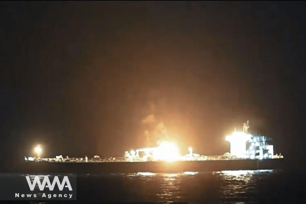 the Targeting of a British Oil Tanker in the Gulf of Aden. Social Media / WANA News Agency